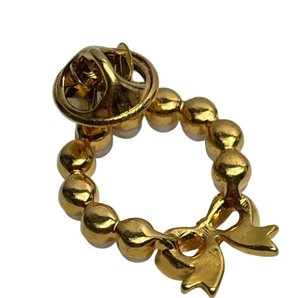 Penguin Family Brooch & Gold Wreath Pin With Faux Pearls A342 - Picture 10 of 10